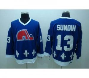 nhl quebec nordiques #13 sundin blue