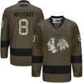 Chicago Blackhawks #8 Bill Mosienko Green Salute to Service Stitched NHL Jersey