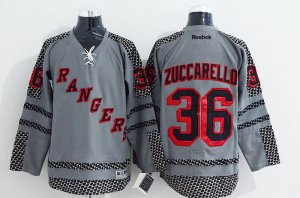 NHL New York Rangers #36 Mats Zuccarello Charcoal Cross Check Fashion jerseys