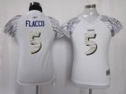 women nfl baltimore ravens #5 flacco field flirt fashion white[zebra]