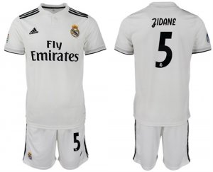 2018-19 Real Madrid 5 JIDANE Home Soccer Jersey