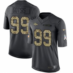 Mens Nike Denver Broncos #99 Adam Gotsis Limited Black 2016 Salute to Service NFL Jersey