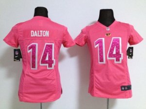 Nike Women Cincinnati Bengals #14 Andy Dalton pink jerseys