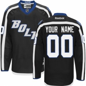 Women\'s Reebok Tampa Bay Lightning Customized Premier Black New Third NHL Jersey