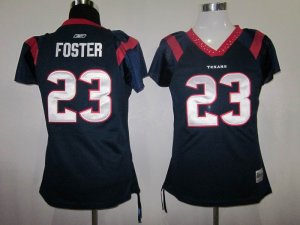 women nfl houston texans #23 foster field flirt fashion blue