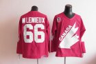 nhl jerseys team canada olympic #66 mlemieux m&n red