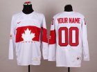 Customized nhl team canada white jersey