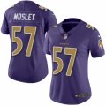 Women's Nike Baltimore Ravens #57 C.J. Mosley Limited Purple Rush NFL Jersey