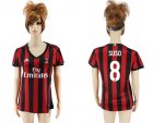 2017-18 AC Milan 8 SUSO Home Women Soccer Jersey