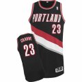 Mens Adidas Portland Trail Blazers #23 Allen Crabbe Authentic Black Road NBA Jersey
