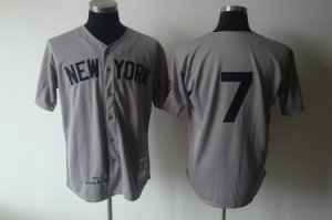 mlb new york yankees #7 mantle m&n grey 1952