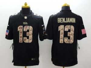 Nike Carolina Panthers #13 Kelvin Benjamin Black Salute to Service Jerseys(Limited)