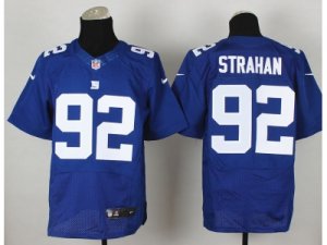 Nike New York Giants #92 Michael Strahan blue Jerseys(Elite)