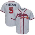 Braves #5 Freddie Freeman Gray Cool Base Jersey