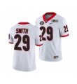 Mens Georgia Bulldogs #29 Christopher Smith 2022 Patch White College Football Stitched Jersey