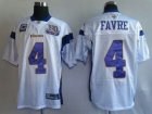 kids minnesota vikings #4 favre white[50th c patch]