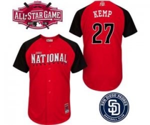 mlb 2015 all star jerseys san diego padres #27 kemp red