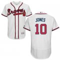 2016 Men Atlanta Braves #10 Chipper Jones Majestic White Flexbase Authentic Collection Player Jersey