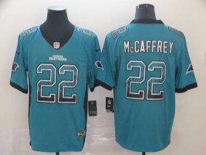 Nike Panthers #22 Christian McCaffrey Blue Drift Fashion Limited Jersey