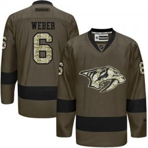 Nashville Predators #6 Shea Weber Green Salute to Service Stitched NHL Jersey