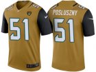 Men Jacksonville Jaguars #51 Paul Posluszny Gold Color Rush Legend Jersey