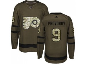 Youth Adidas Philadelphia Flyers #9 Ivan Provorov Green Salute to Service Stitched NHL Jersey