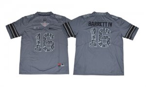 Ohio State Buckeyes #16 J.T. Barrett IV Gray College Football Jersey