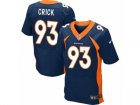 Mens Nike Denver Broncos #93 Jared Crick Elite Navy Blue Alternate NFL Jersey