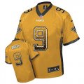 Nike New Orleans Saints #9 Drew Brees Gold Jersey(Elite Drift Fashion)