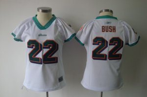 2011 women field flirt fashion nfl miami dolphins #22 bush white