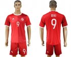 Danmark #9 Dehli Red Home Soccer Country Jersey