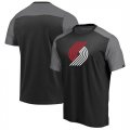 Portland Trail Blazers Fanatics Branded Iconic Blocked T-Shirt Black