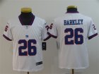 Nike Giants #26 Saquon Barkley White Youth Color Rush Limited Jersey