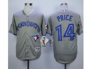 MLB Toronto Blue Jays #14 David Price Grey Stitched Jerseys