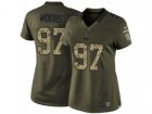Women Nike Indianapolis Colts #97 Al Woods Limited Green Salute to Service NFL Jerse
