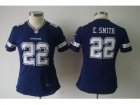 Nike women nfl dallas cowboys #22 e.smith blue