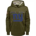 New York Giants Nike Youth Salute to Service Pullover Performance Hoodie Green