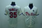 mlb philadelphia phillies #35 hamels cream