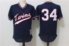 Twins #34 Kirby Puckett Navy Blue Cooperstown Collection Mesh Jersey