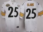 Nike NFL Pittsburgh Steelers #25 Ryan Clark White Jerseys(W 80 Anniversary Patch Elite)