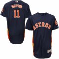Men's Majestic Houston Astros #11 Evan Gattis Navy Blue Flexbase Authentic Collection MLB Jersey