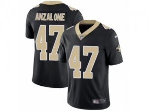 Mens Nike New Orleans Saints #47 Alex Anzalone Vapor Untouchable Limited Black Team Color NFL Jersey