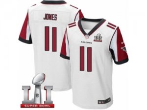 Mens Nike Atlanta Falcons #11 Julio Jones Elite White Super Bowl LI 51 NFL Jersey