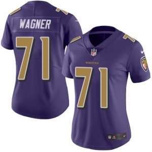 Women\'s Nike Baltimore Ravens #71 Ricky Wagner Limited Purple Rush NFL Jersey