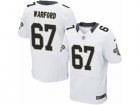 Mens Nike New Orleans Saints #67 Larry Warford Elite White NFL Jersey