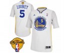 Mens Adidas Golden State Warriors #5 Kevon Looney Swingman White Alternate 2017 The Finals Patch NBA Jersey