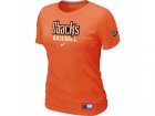 Women Arizona Diamondbacks Crimson Nike Orange Short Sleeve Practice T-Shirt
