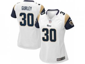 Women Nike St. Louis Rams #30 Todd Gurley white jerseys