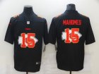 Nike Chiefs #15 Patrick Mahomes Black Shadow Logo Limited Jersey