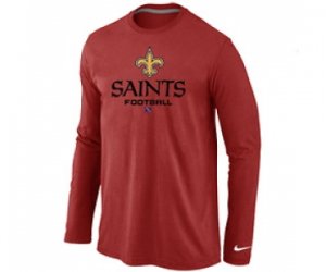 Nike New Orleans Sains Critical Victory Long Sleeve T-Shirt RED